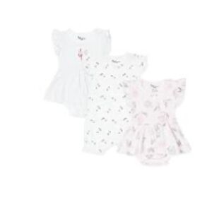 Minicoco Infant Baby Girls Short Sleeve Rompers, One-Piece